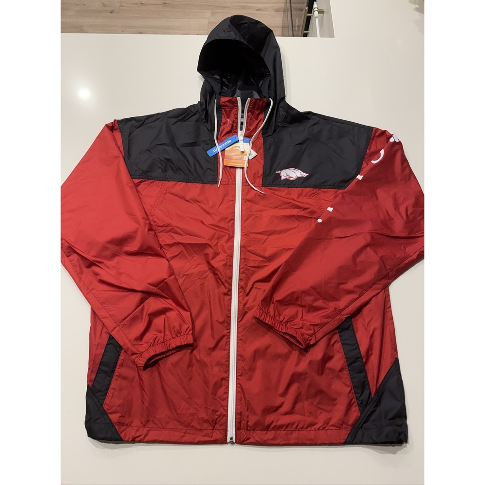 Columbia Arkansas Razorbacks Flash Challenger II Windbreaker Jacket Men's XL
